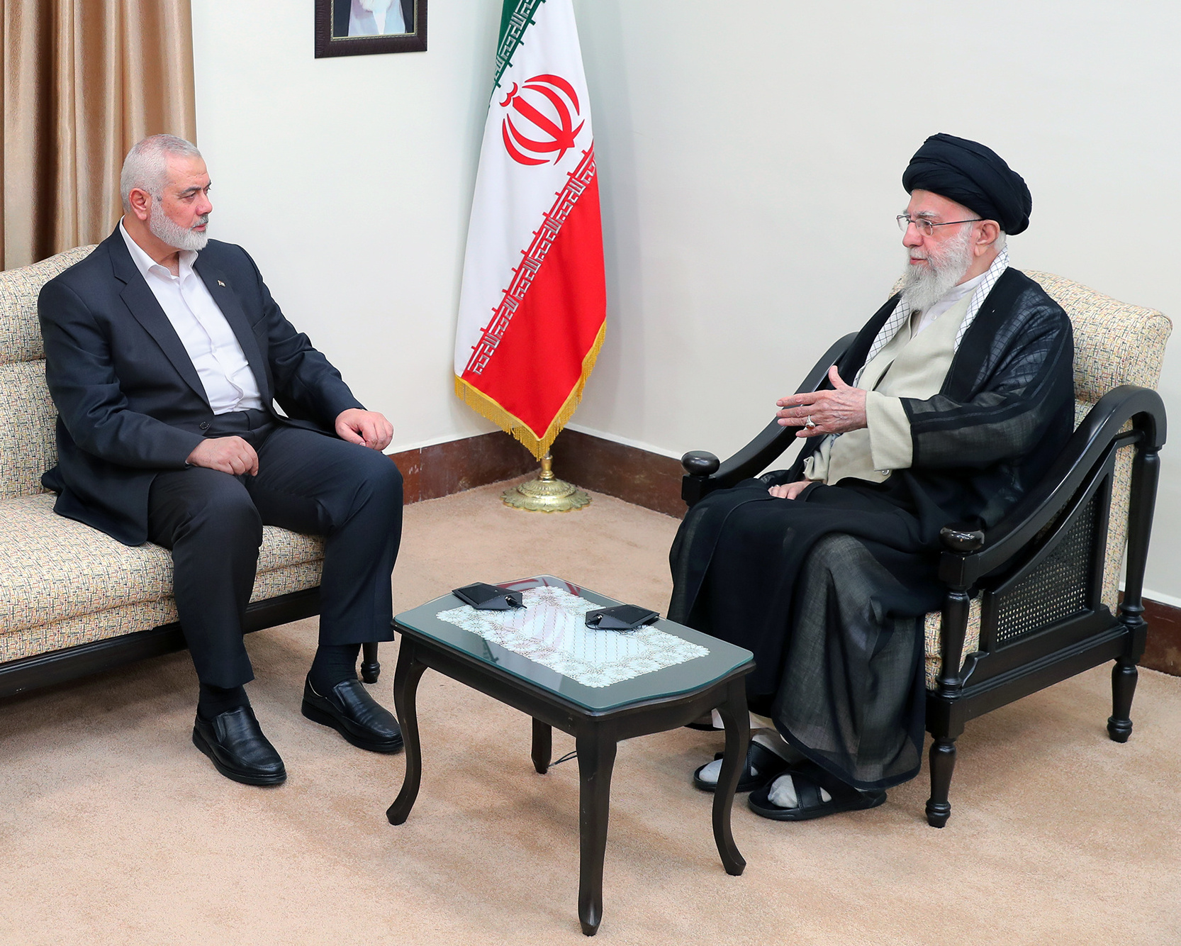 Meeting Ismail Haniyeh and Ziyad al-Nakhalah, 2024